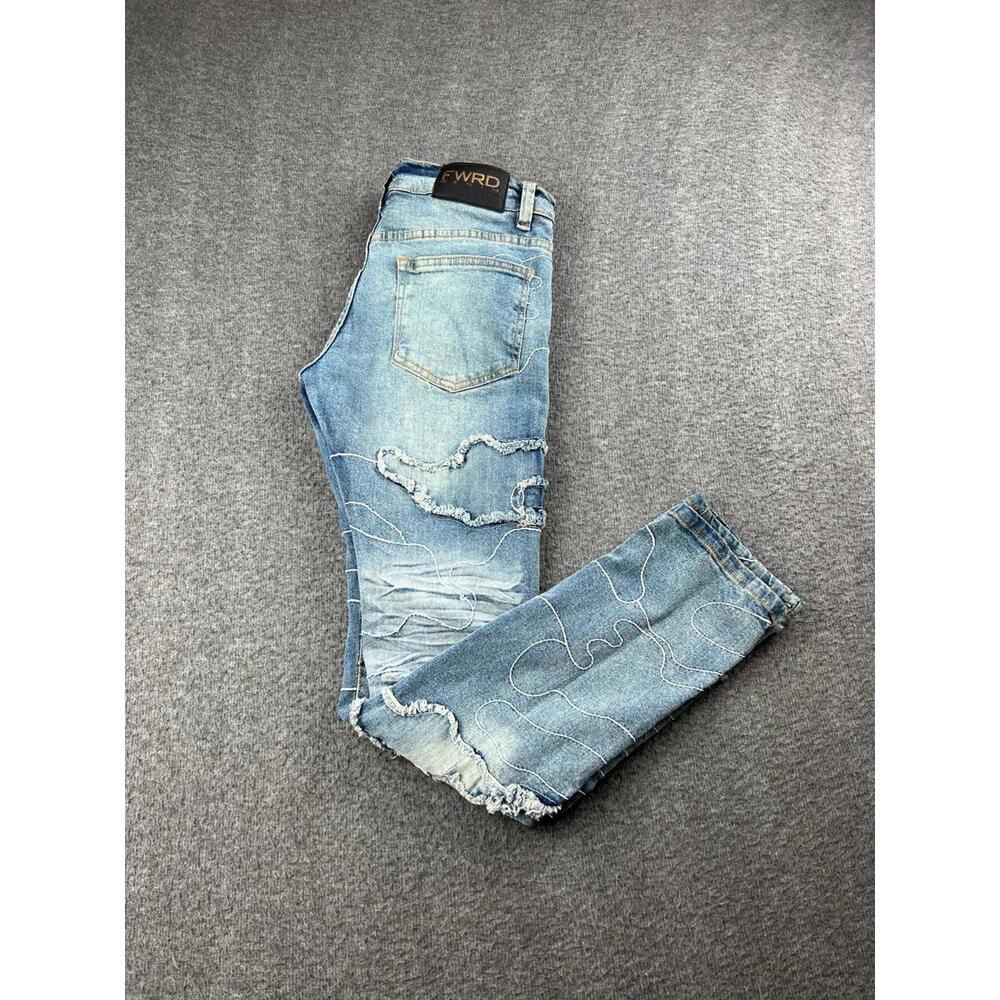 FWRD Denim Kids Distressed Light Blue Jeans Size 16